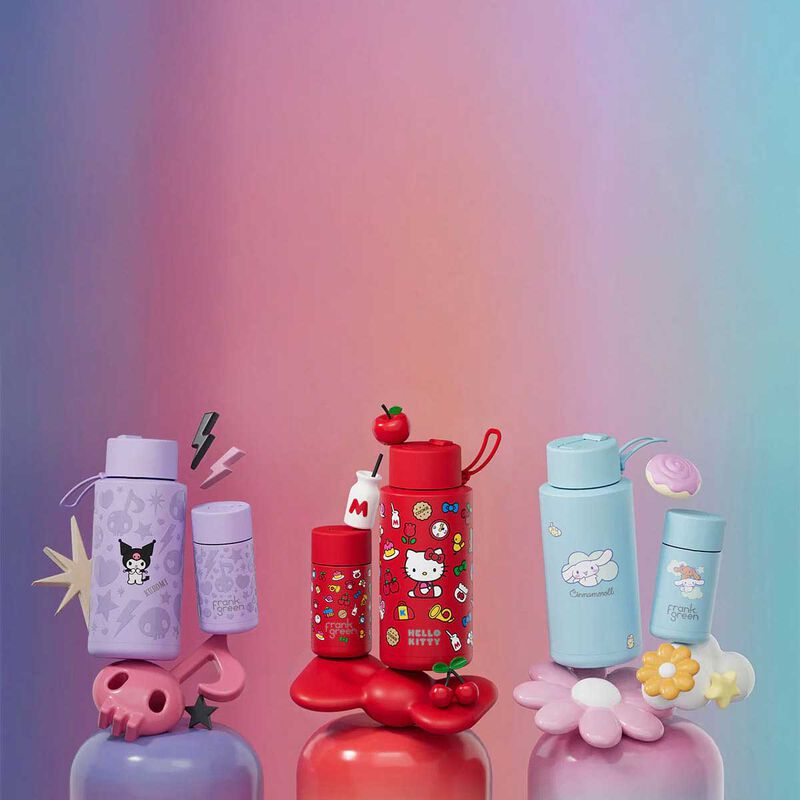 frank green 12oz Ceramic Cup with Push Button Lid Kuromi image number 3